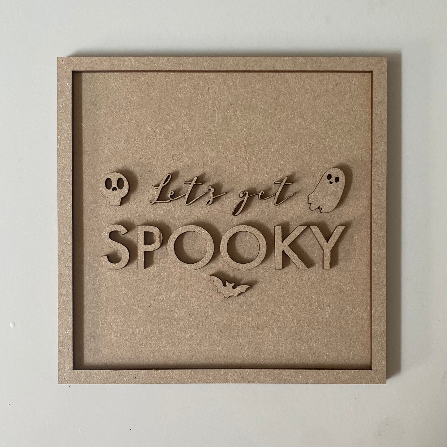 19cm Let's Get Spooky Sign