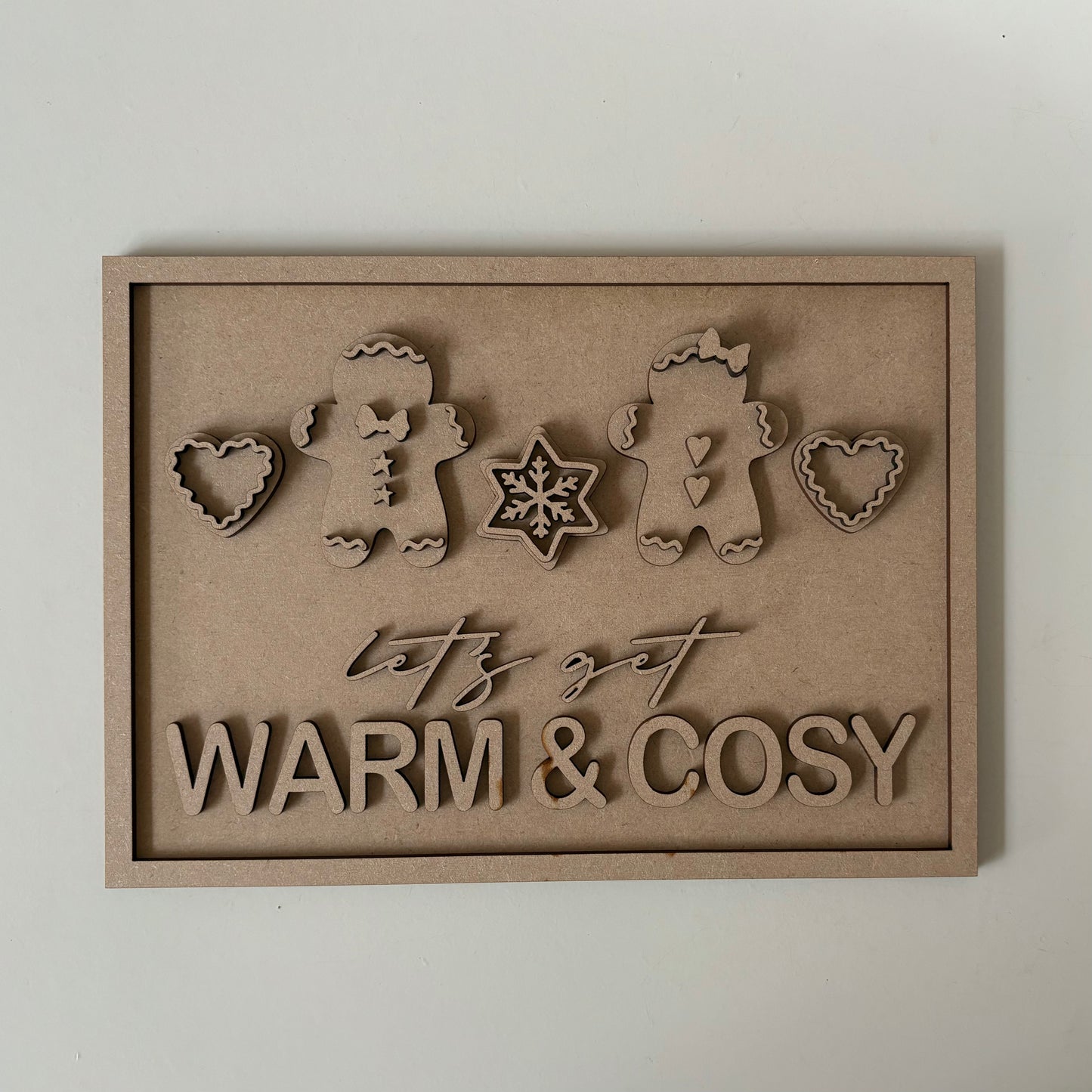 25cm Warm & Cosy Sign