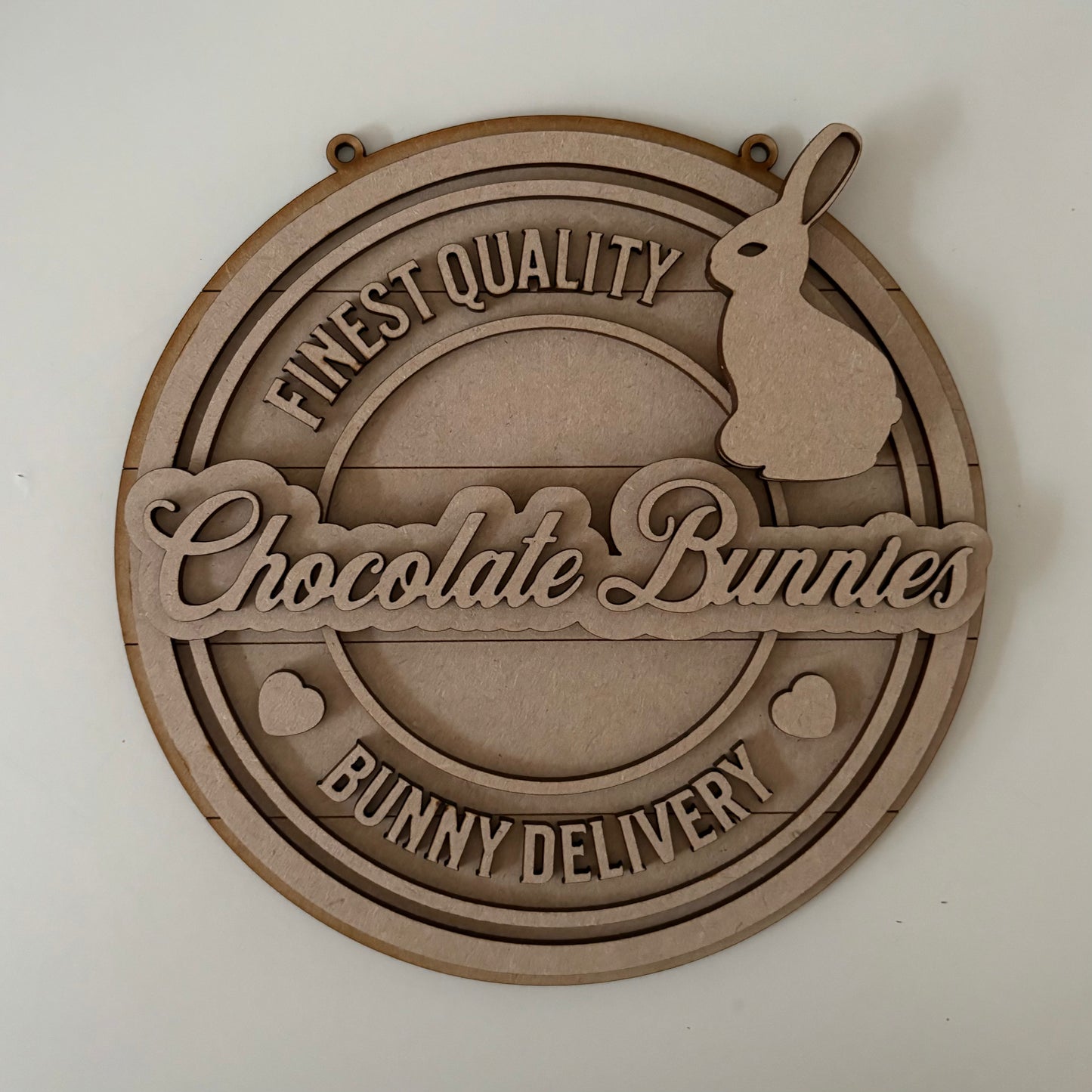 20cm Chocolate Bunnies Sign