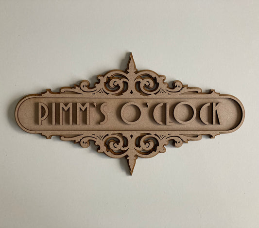 30cm Pimm's O'Clock Fancy Sign