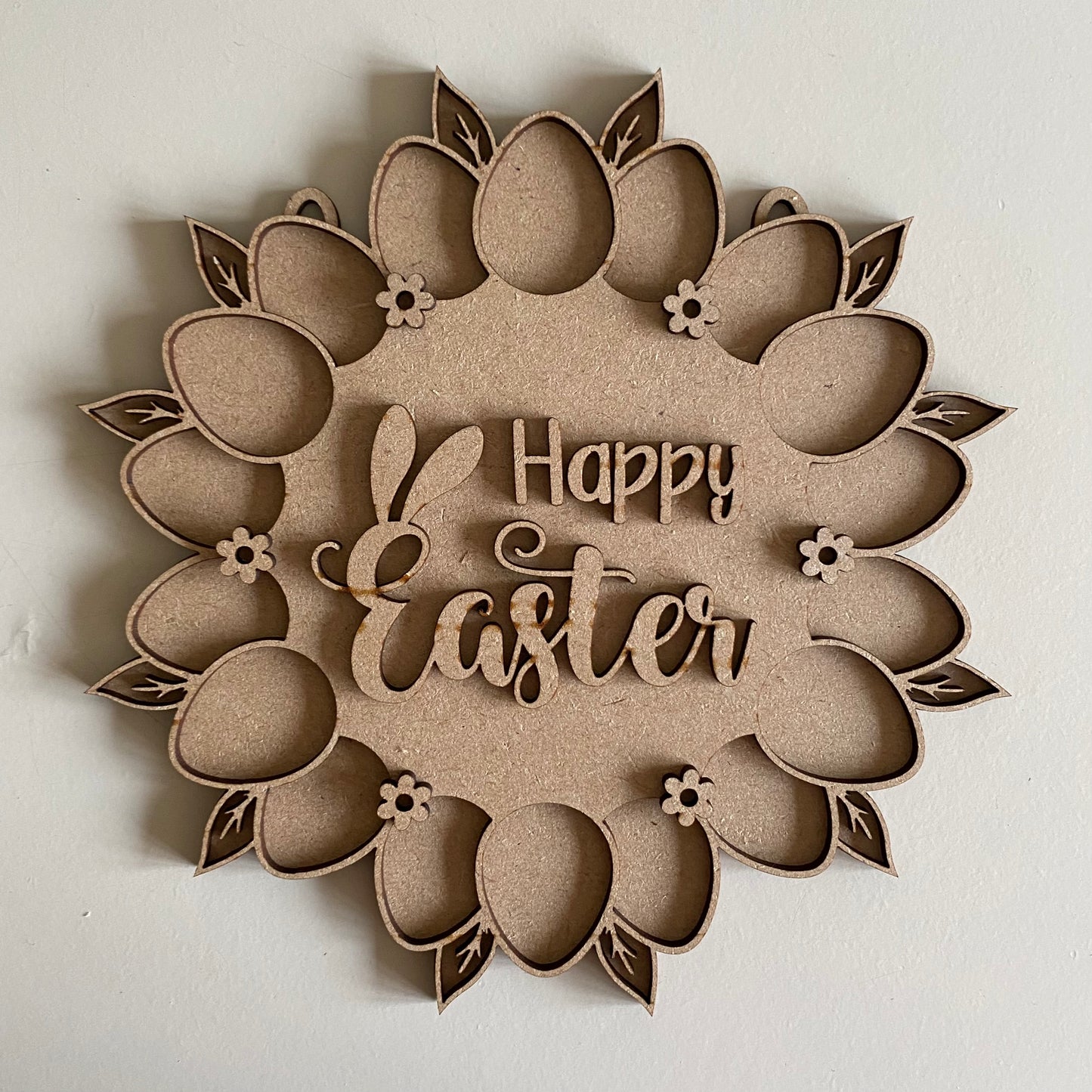 20cm Happy Easter Egg Wreath