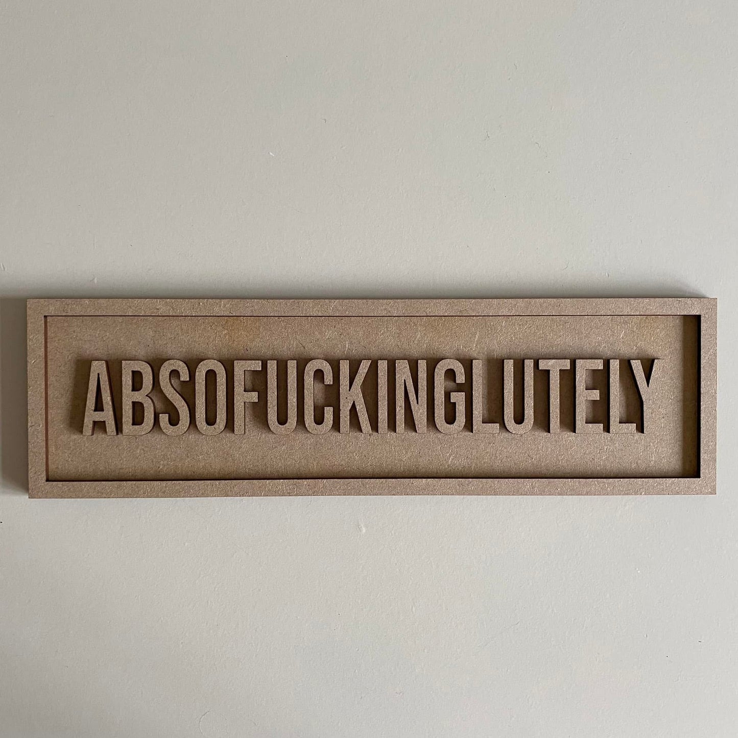 30cm Absofuckinglutely Sign