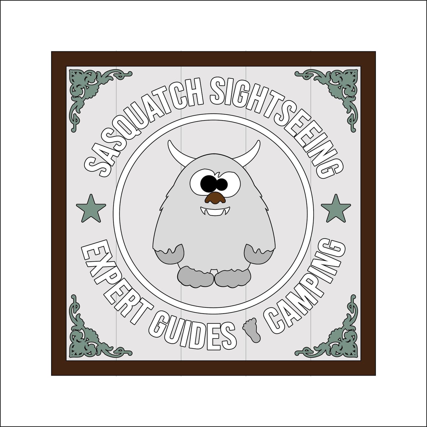 19cm Sasquatch Sightseeing Sign