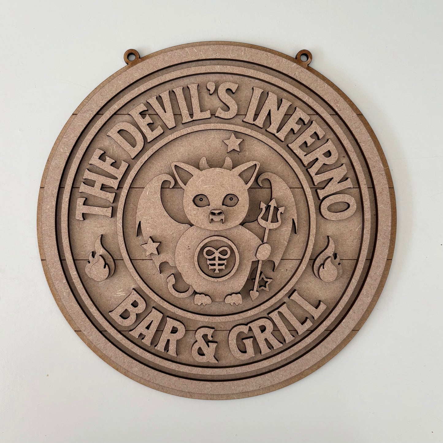 20cm The Devil's Inferno Sign