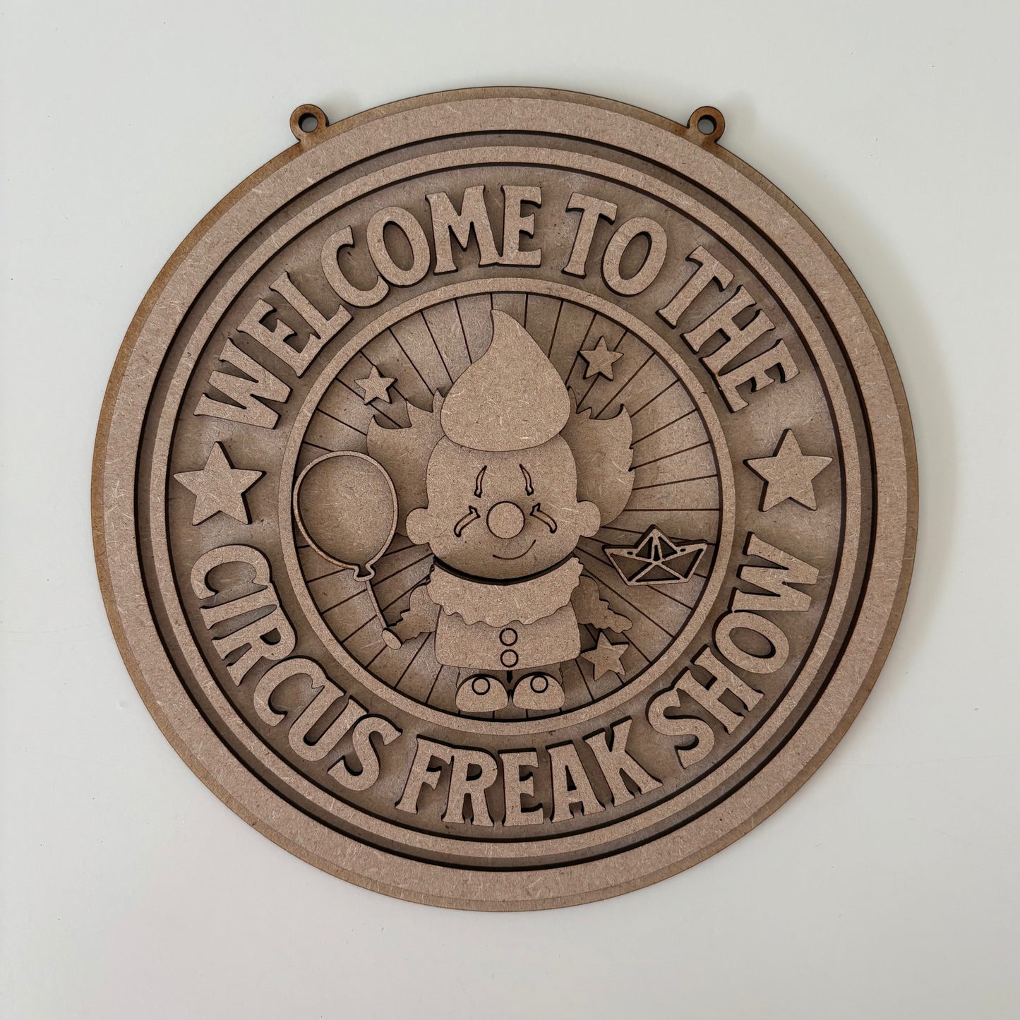 20cm Welcome To The Circus Freak Show Sign