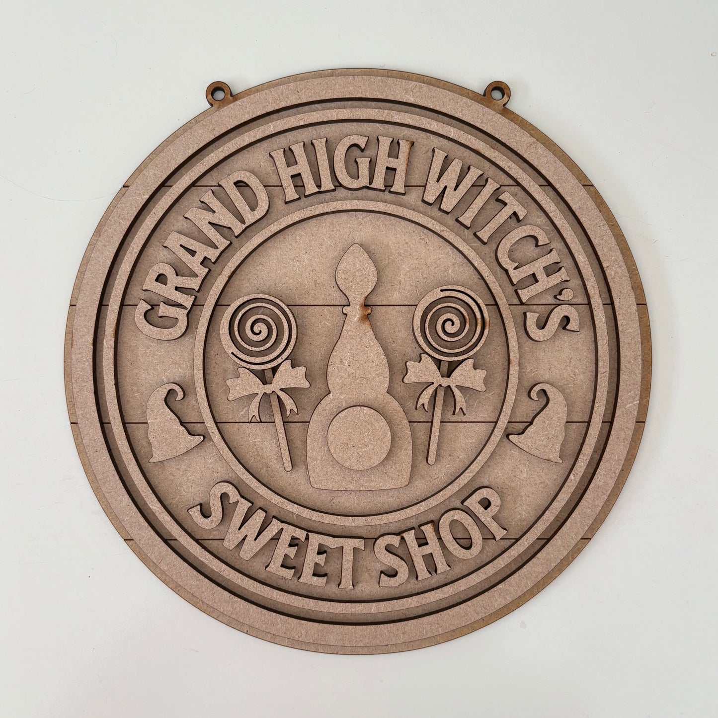 20cm Grand High Witch's Sweet Shop Sign