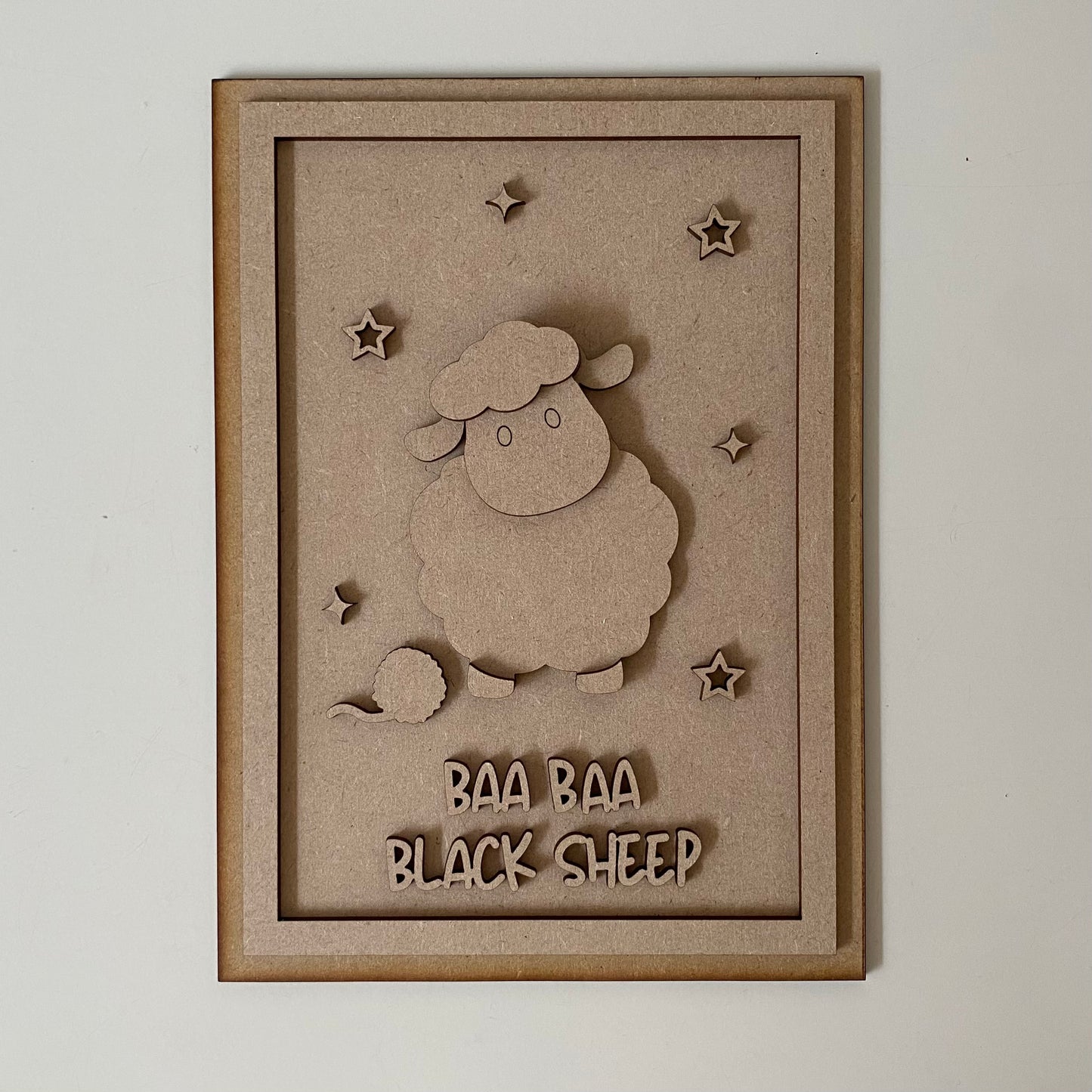 25cm Baa Baa Black Sheep Sign