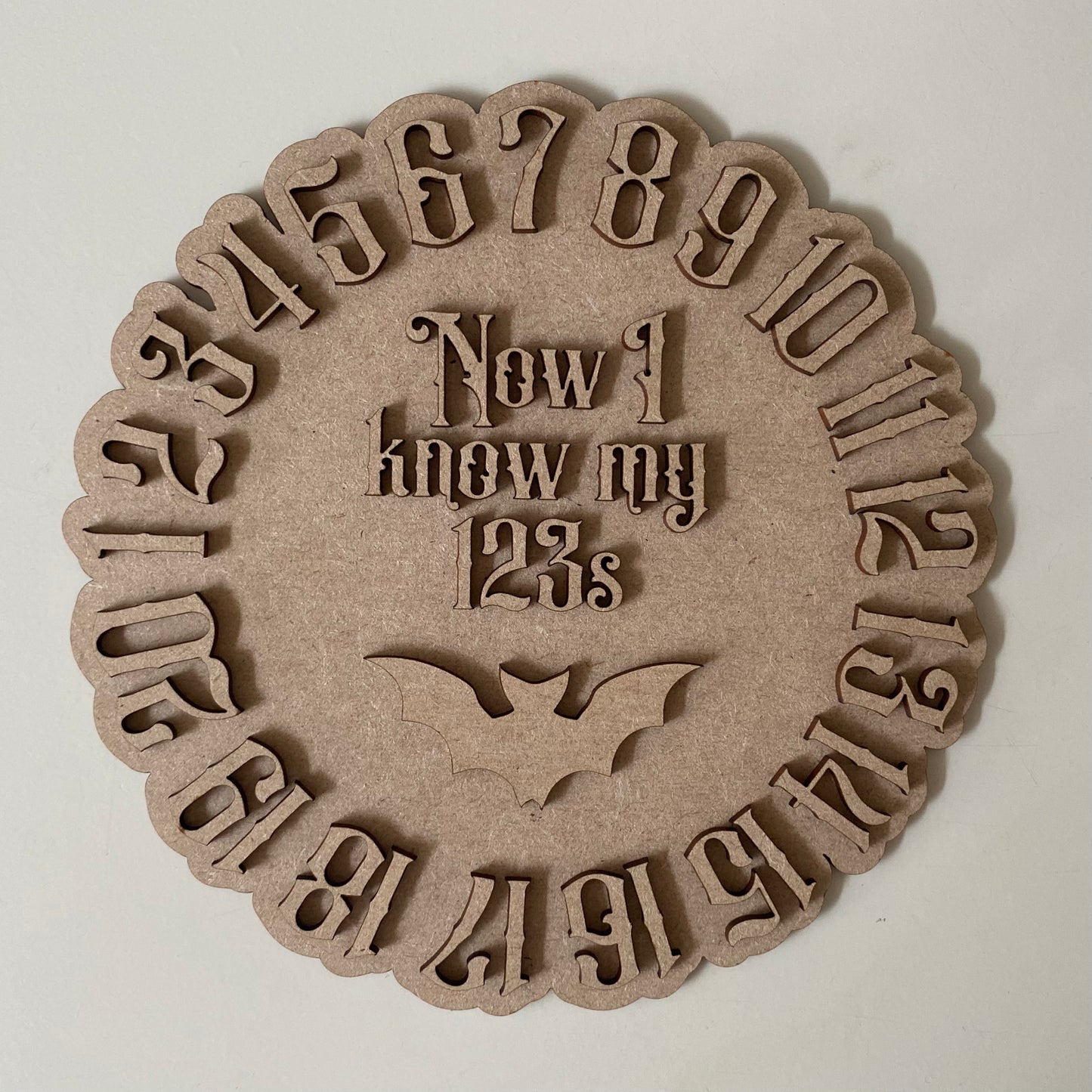 20cm 123 Gothic Sign