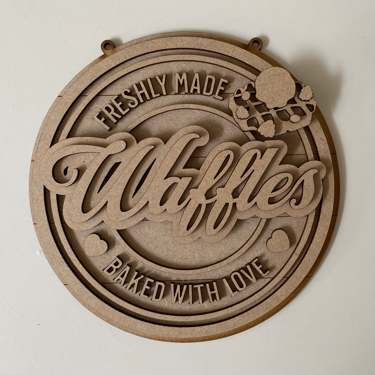 20cm Waffles Sign