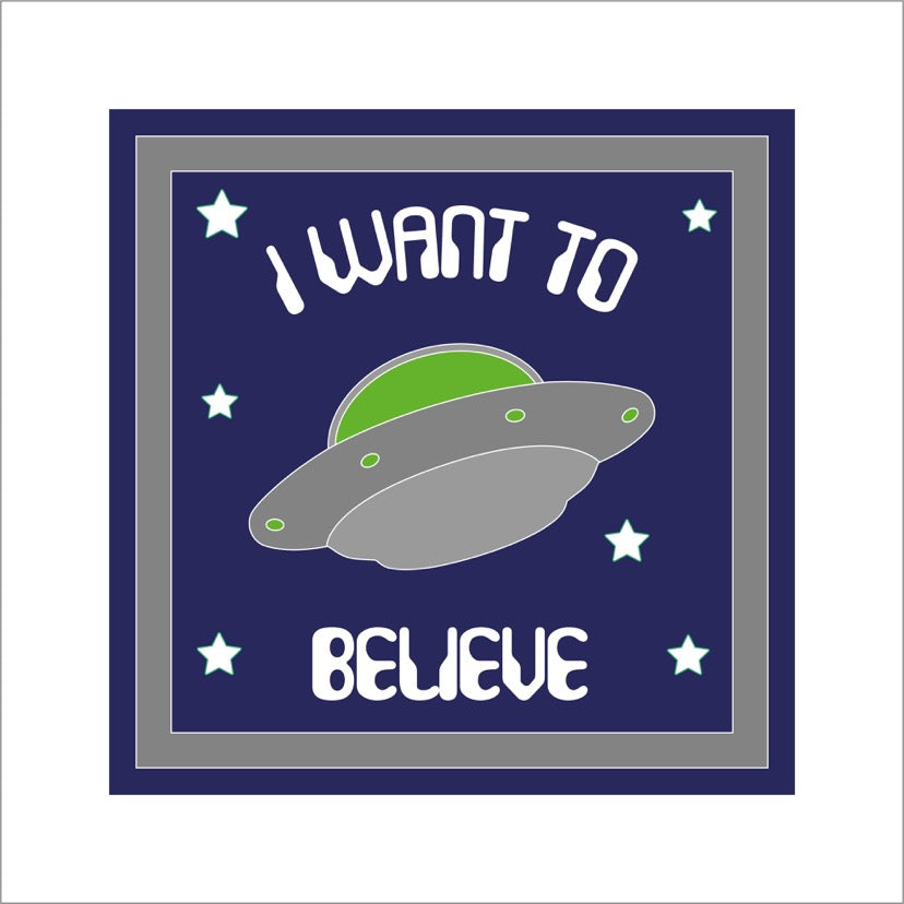 19cm I Want To Believe Sign