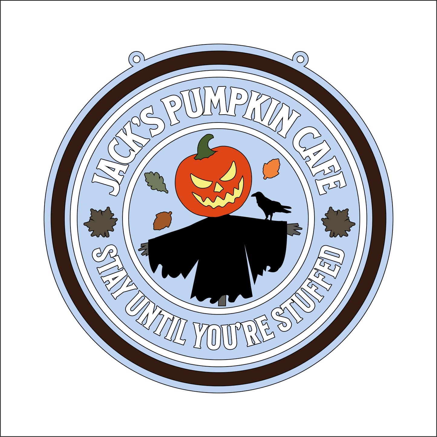 20cm Jack's Pumpkin Cafe Sign