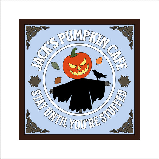 19cm Jack's Pumpkin Cafe Sign