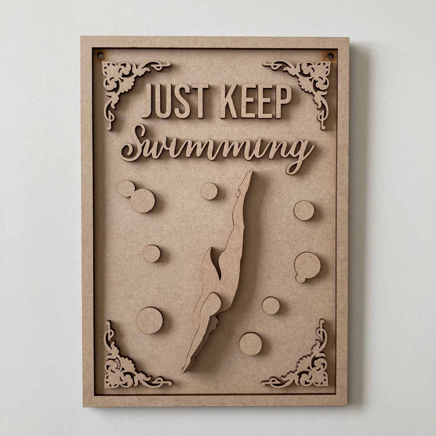 25cm Just Keep Swimming Sign