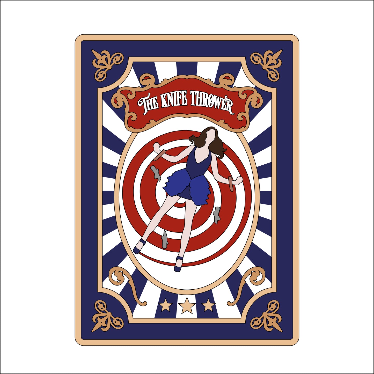 25cm The Knife Thrower Sign