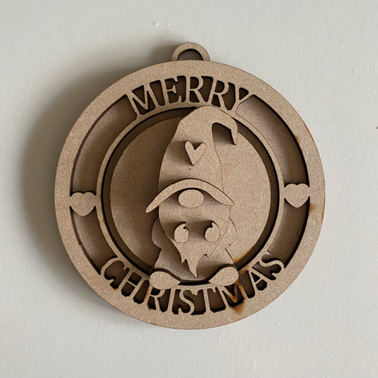 10cm Male Gonk Merry Christmas Bauble