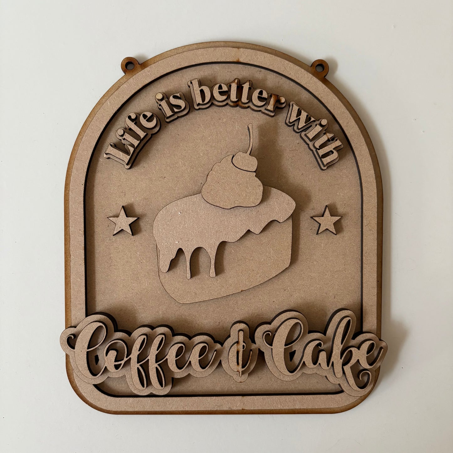 20cm Life is Better With Coffee & Cake Sign