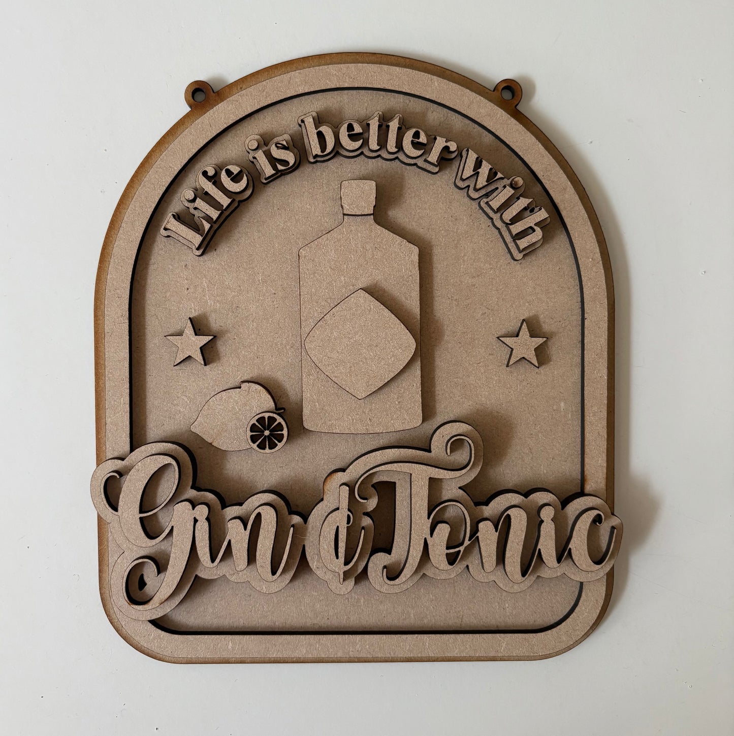 20cm Life Is Better With Gin & Tonic Sign