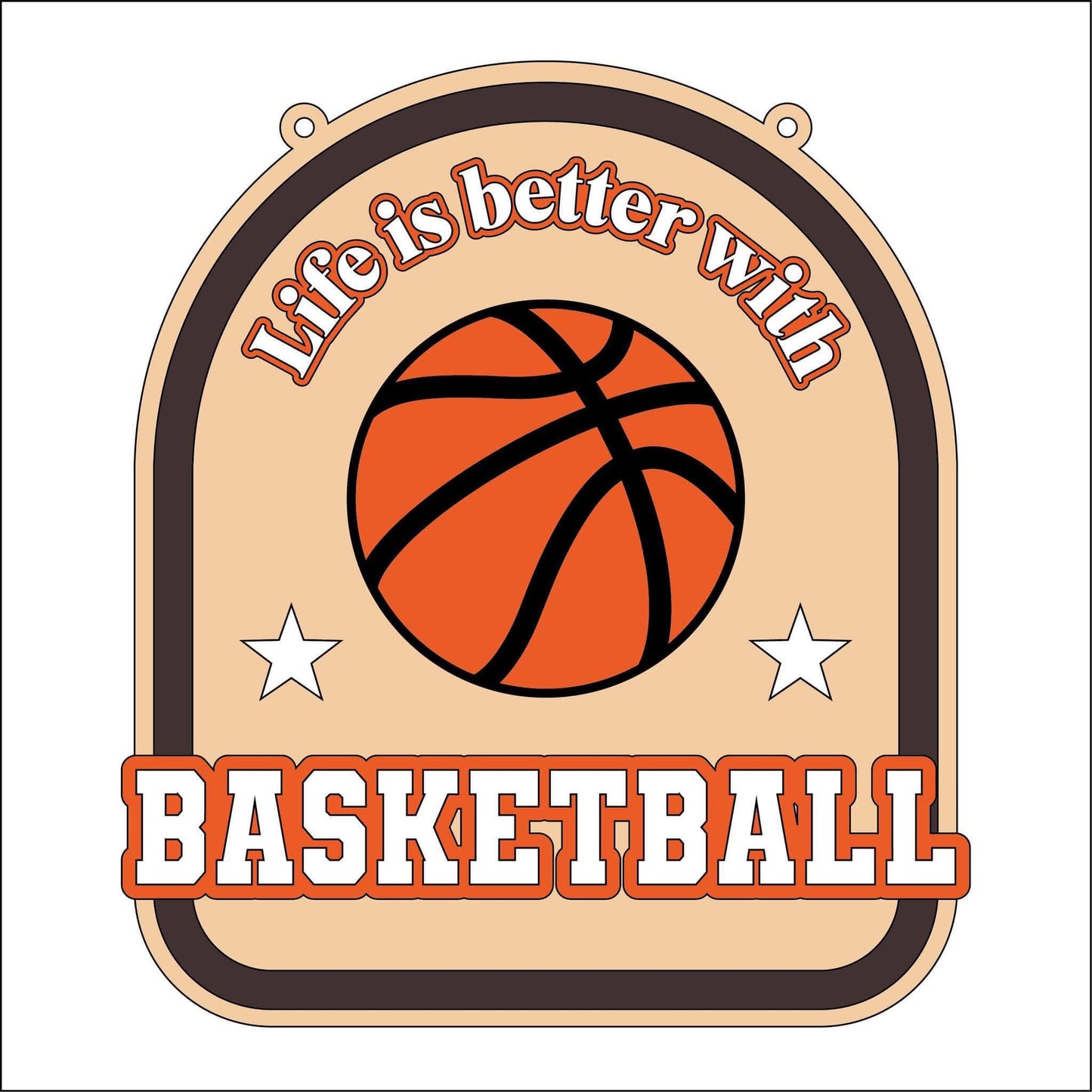 20cm Life Is Better With Basket Ball Sign