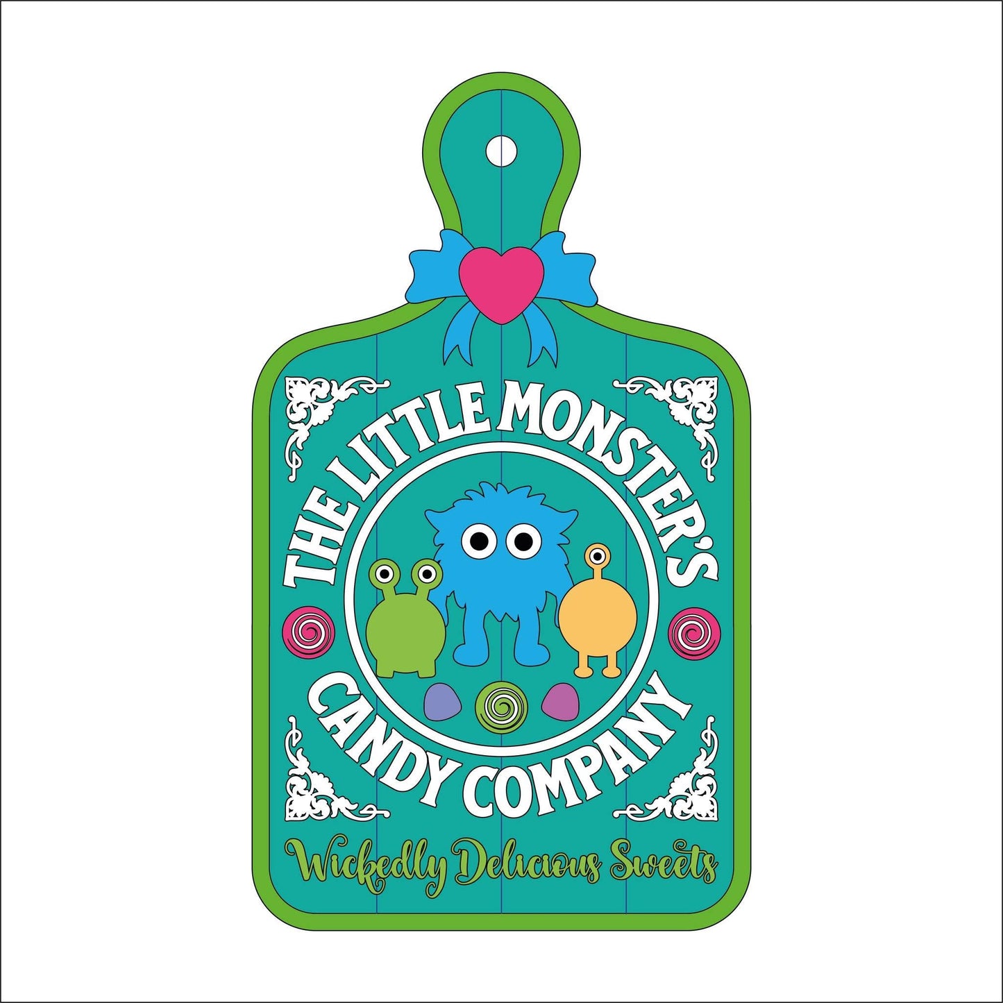 30cm The Little Monster's Candy Company Chopping Board
