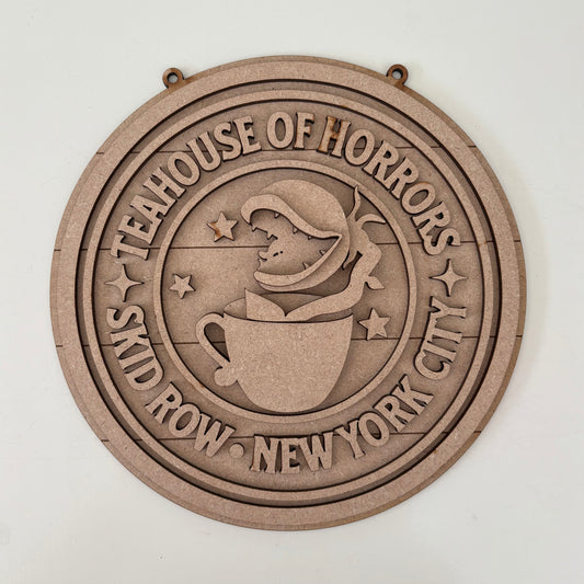 20cm Teahouse Of Horrors Sign