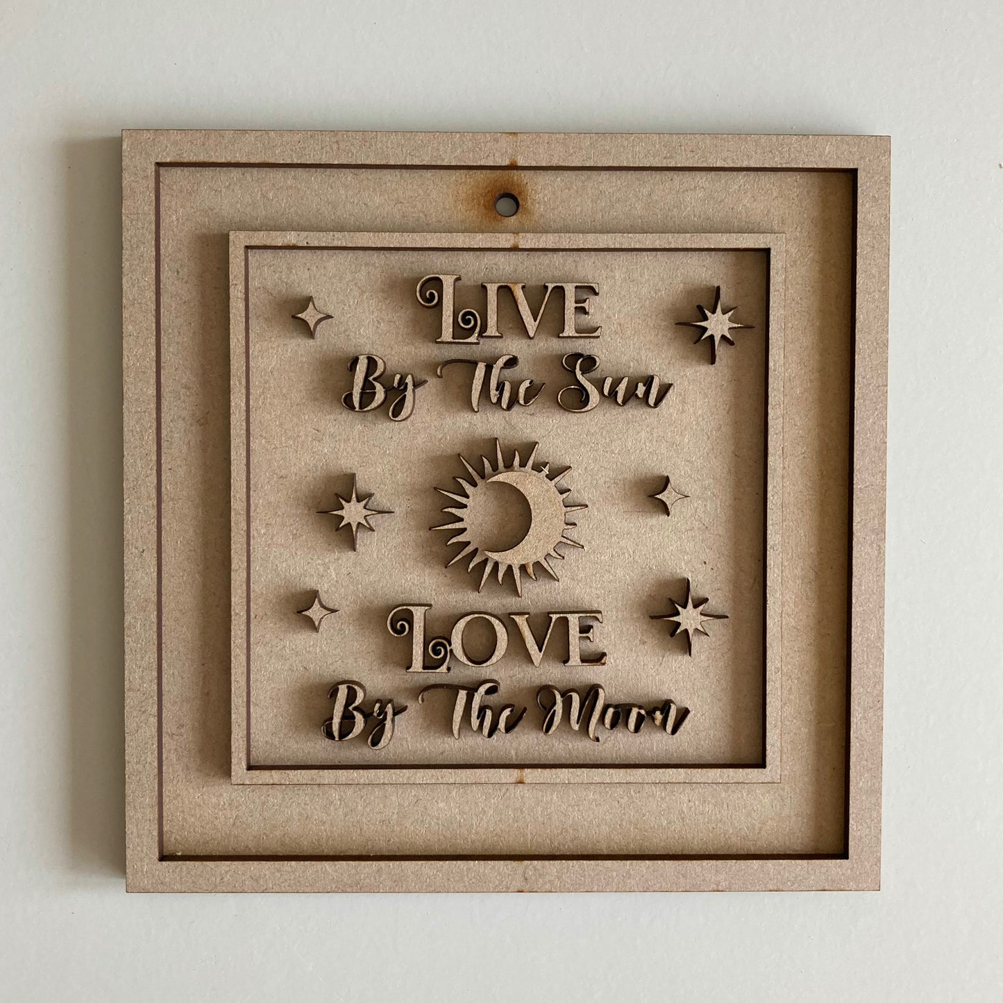 15cm Live By The Sun Love By The Moon Sign