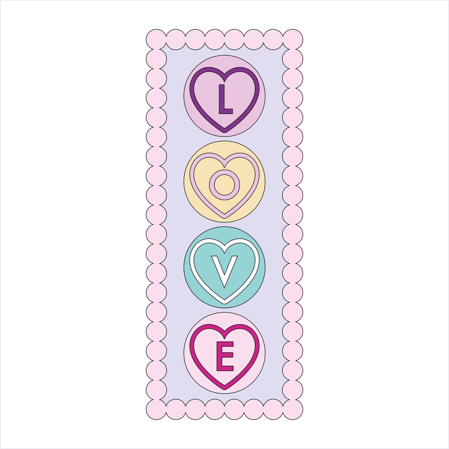 30cm Love Hearts Love Bead Sign