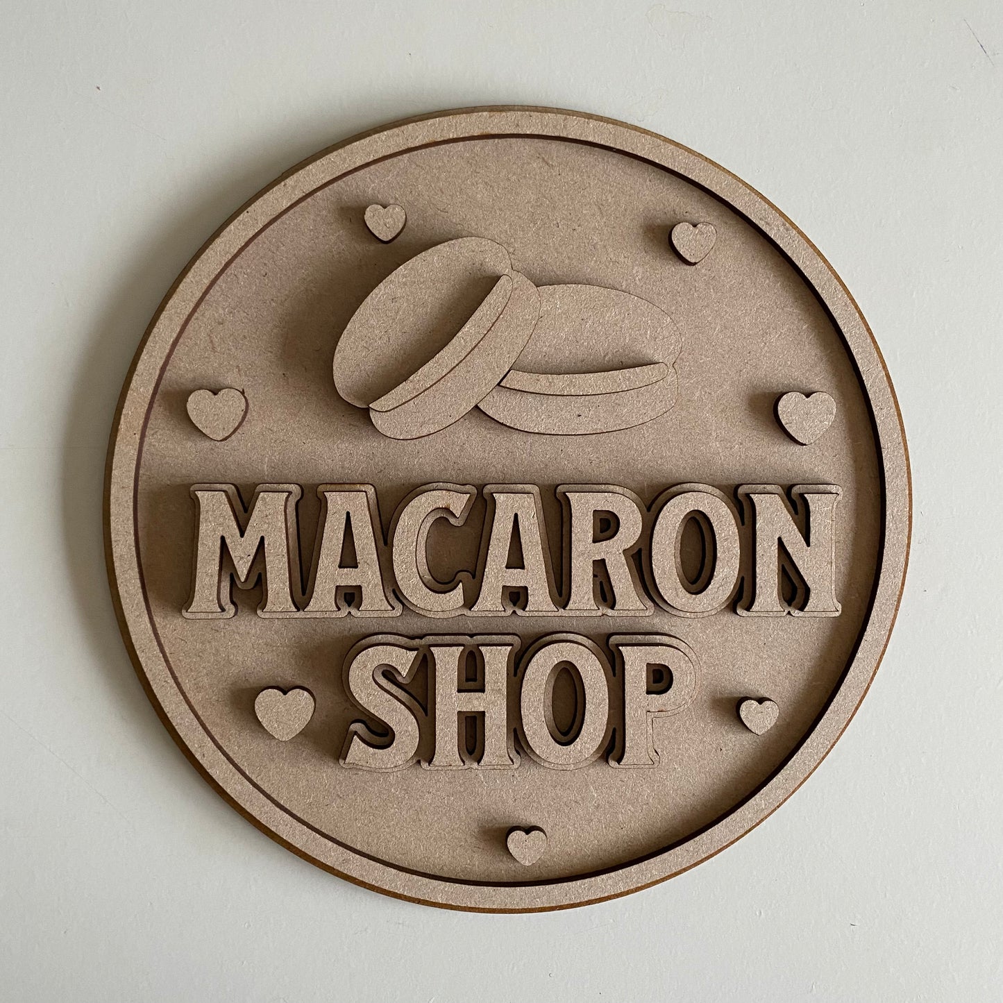 20cm Macaron Shop Sign