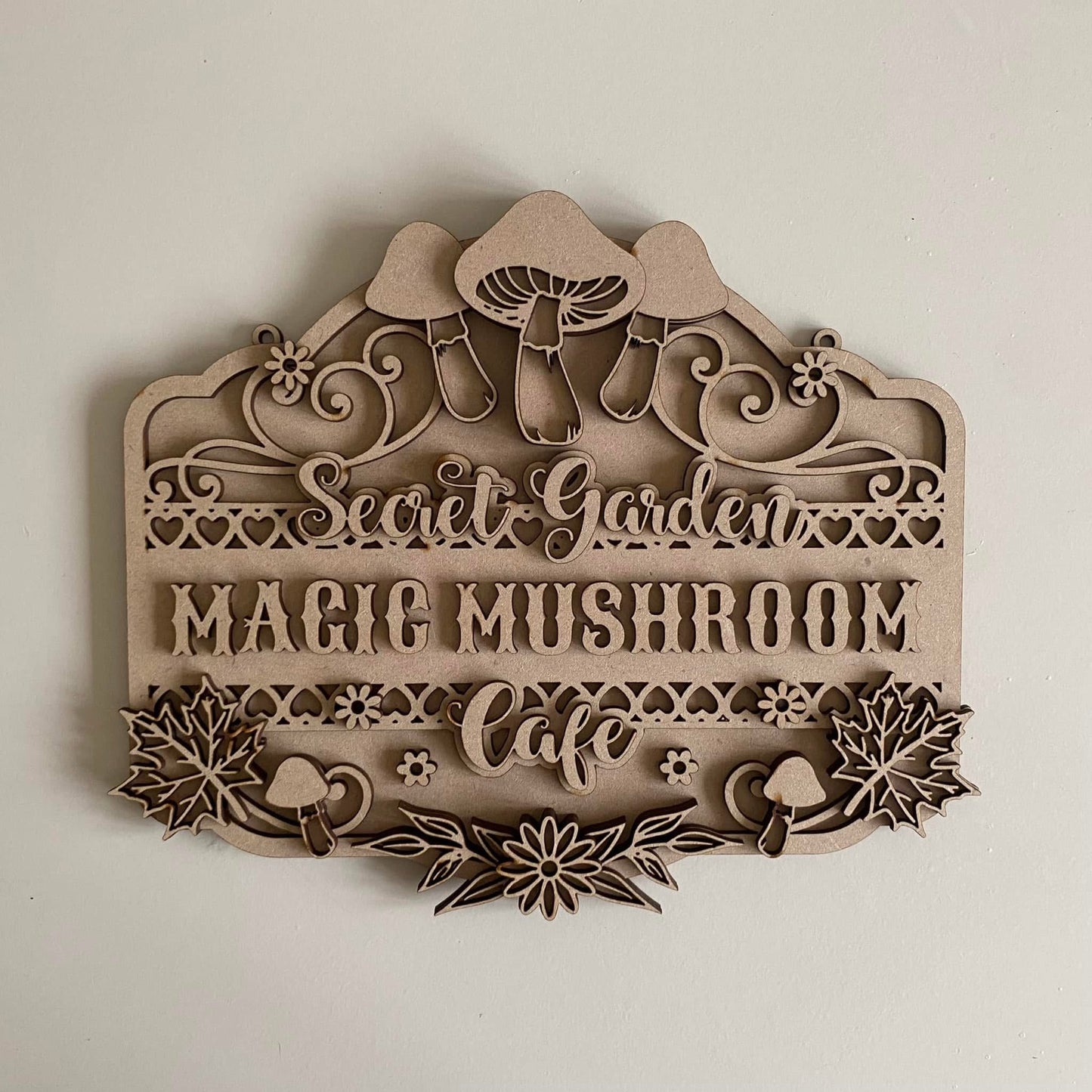 25cm Secret Garden Magic Mushroom Cafe Sign
