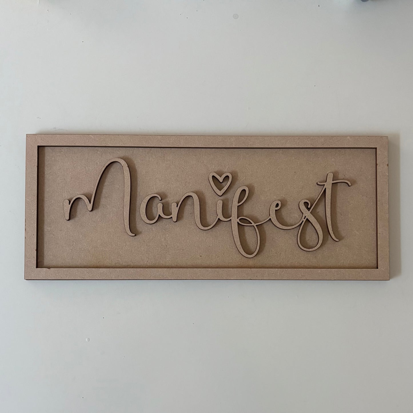 30cm Manifest Rectangle Sign