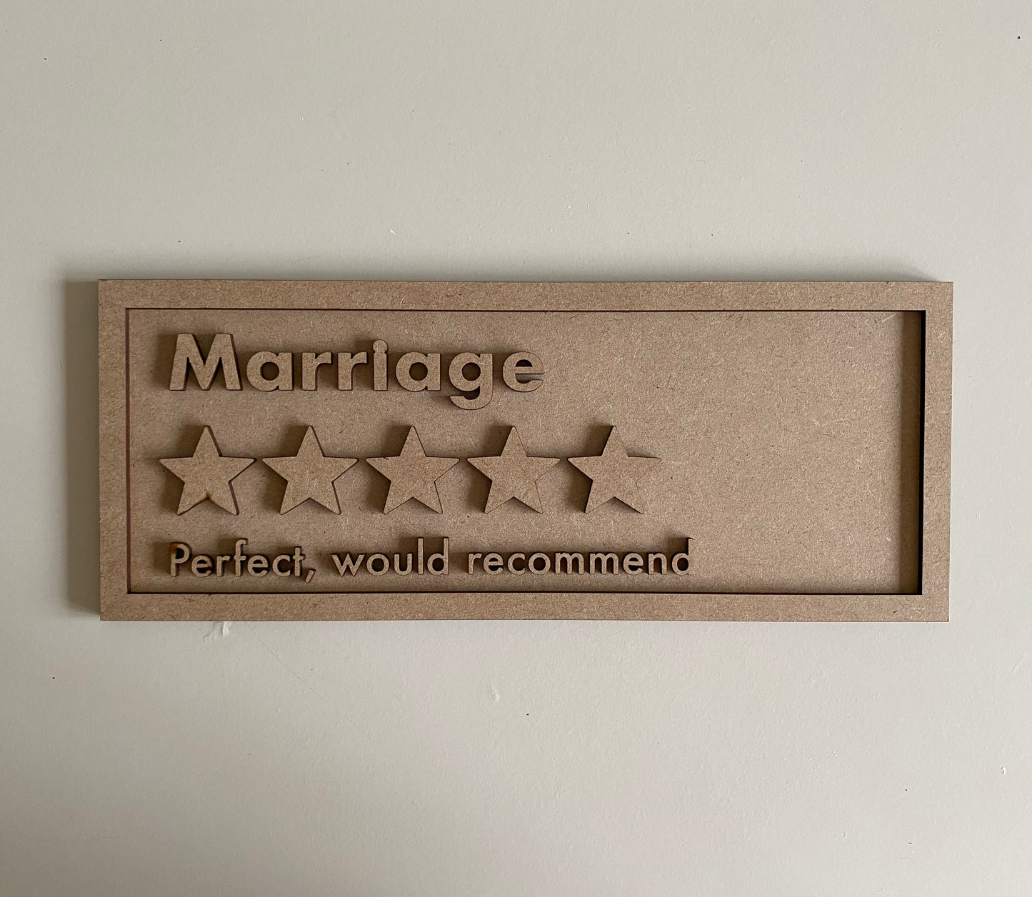 30cm Marriage Perfect Rating Sign