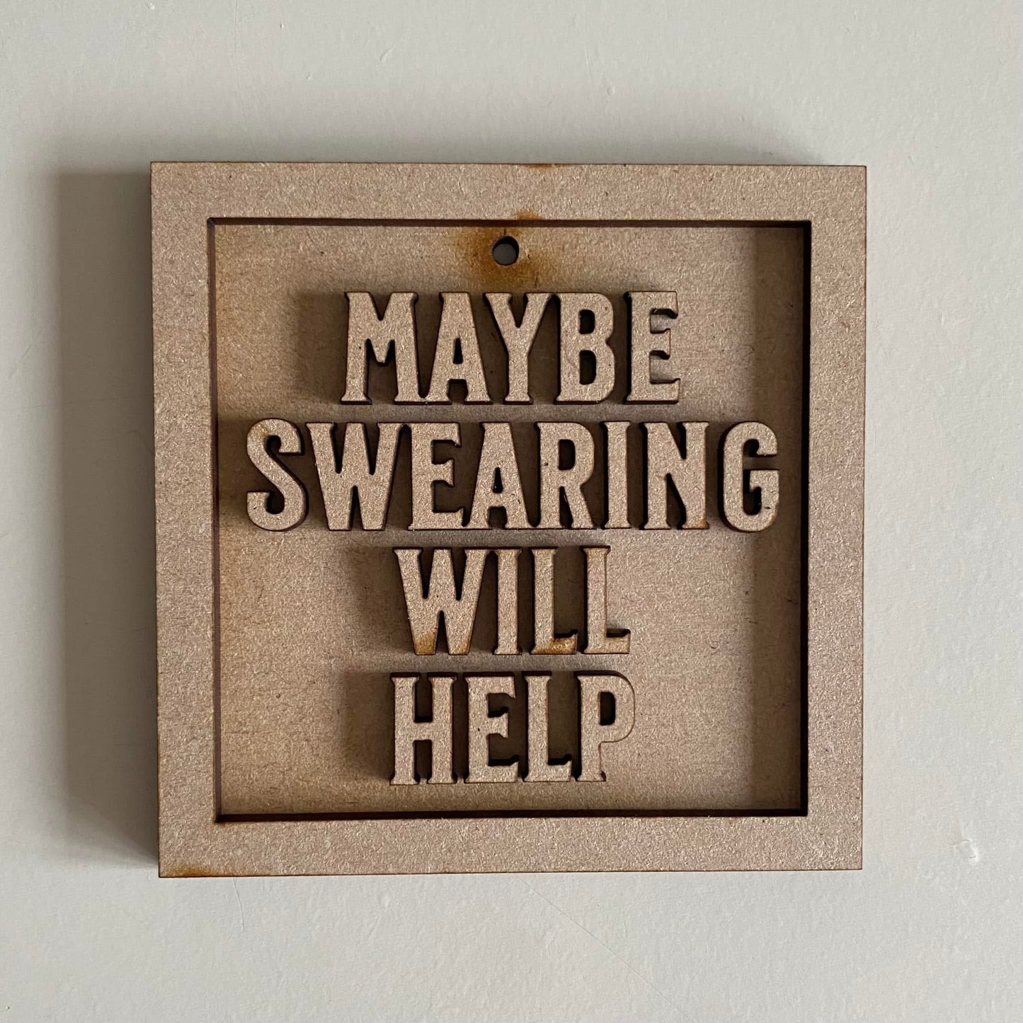 9cm Maybe Swearing Will Help Mini Frame