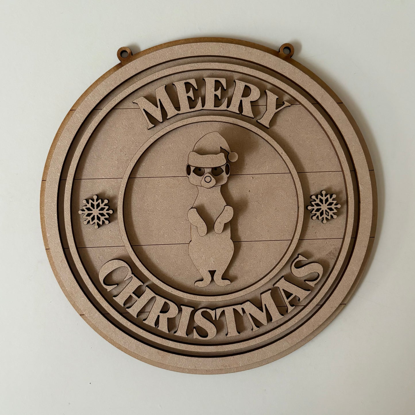 20cm Meery Christmas Meercat Sign