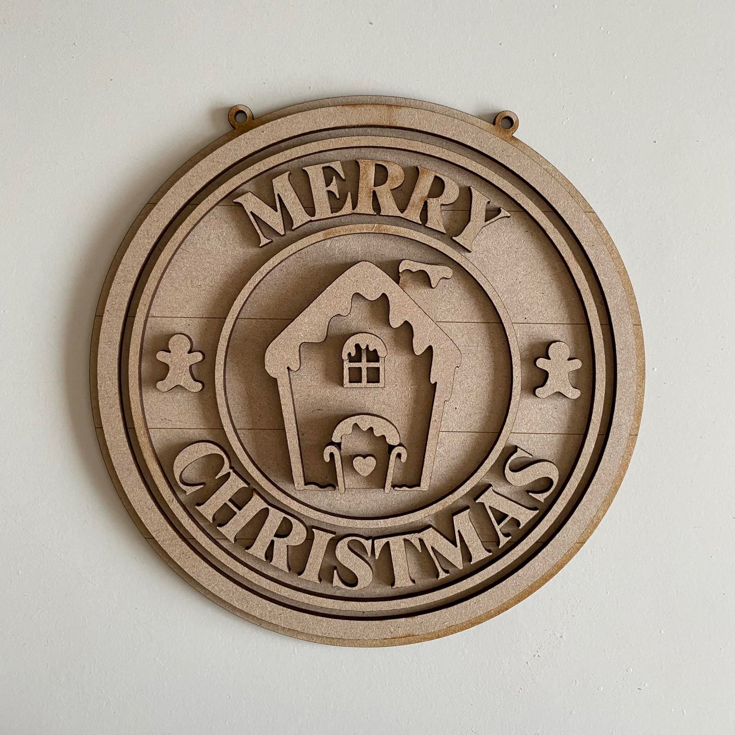 20cm Merry Christmas Gingerbread House Sign