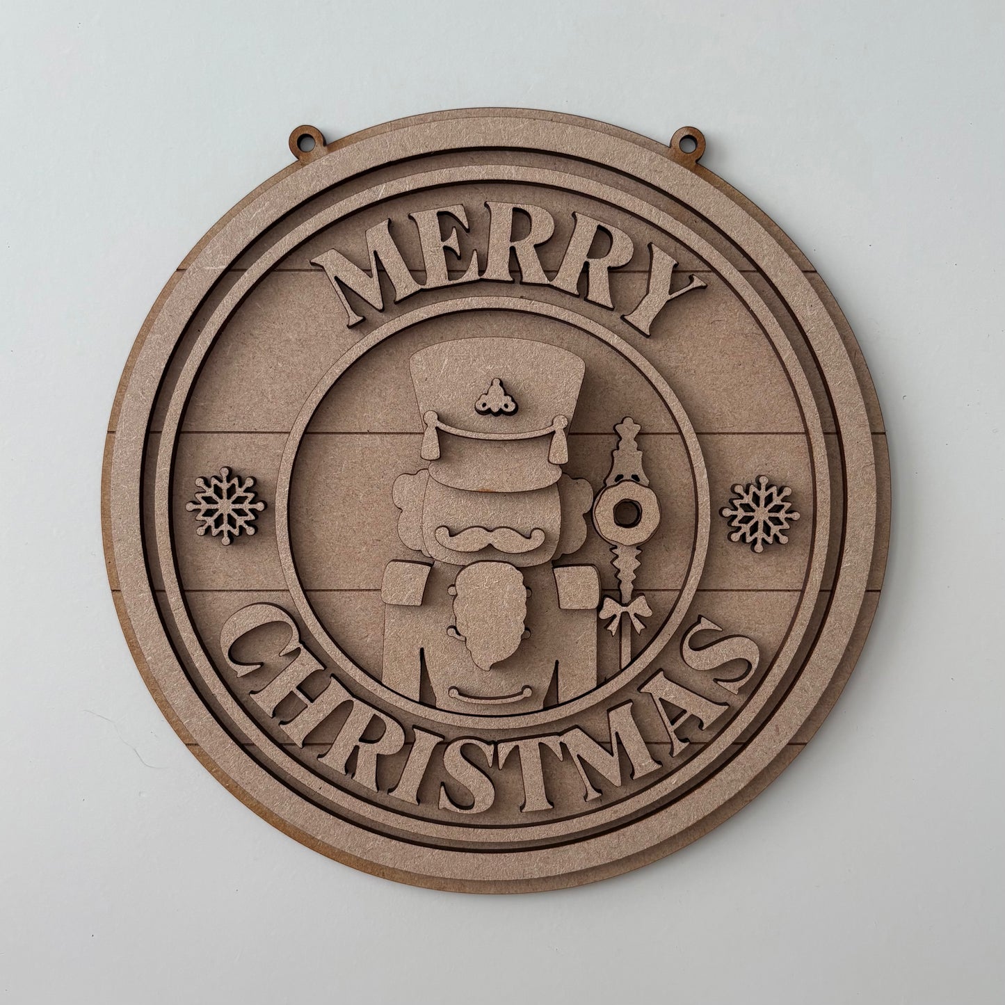 20cm Merry Christmas Nutcracker Sign
