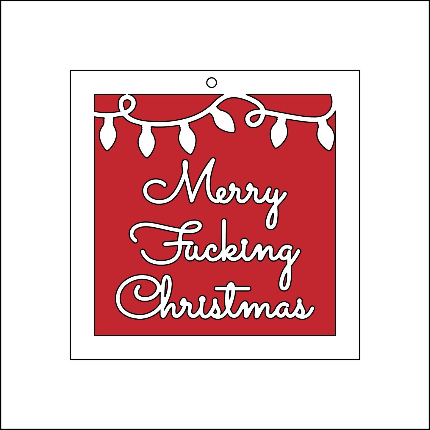 9cm Merry Fucking Christmas Mini Frame