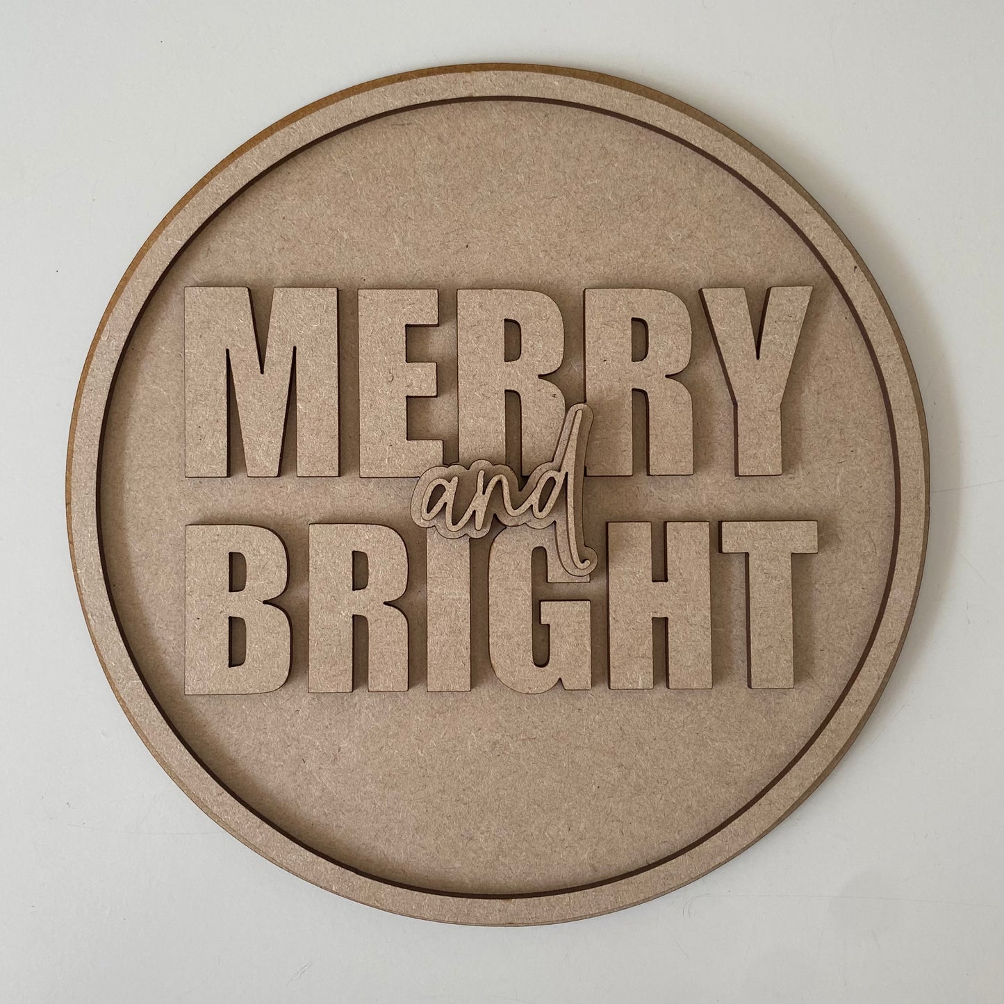 20cm Merry & Bright Sign