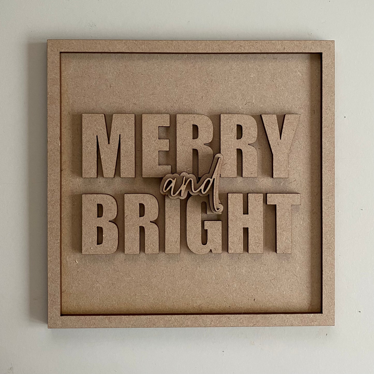 19cm Merry & Bright Sign