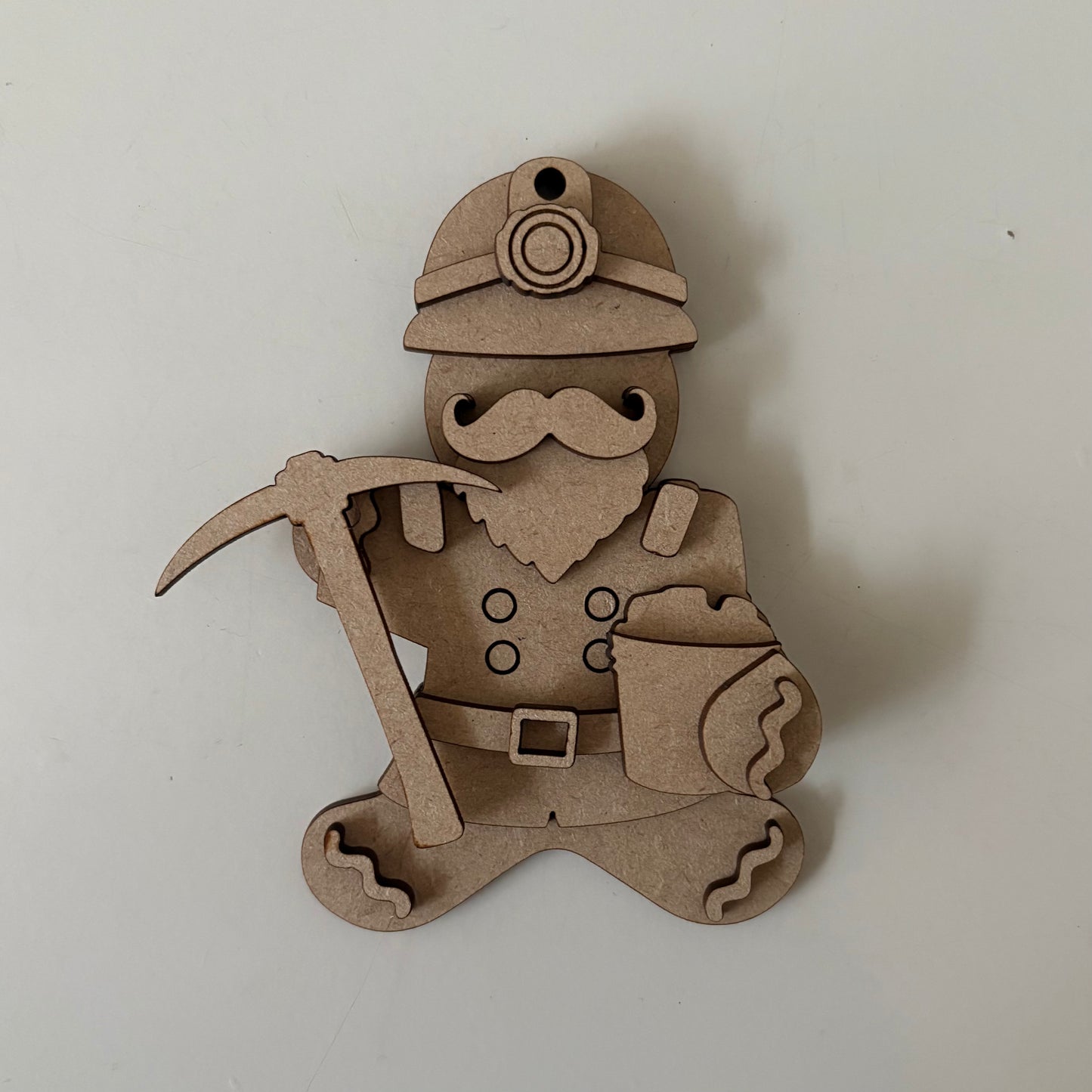 10cm Miner Gingerbread Character