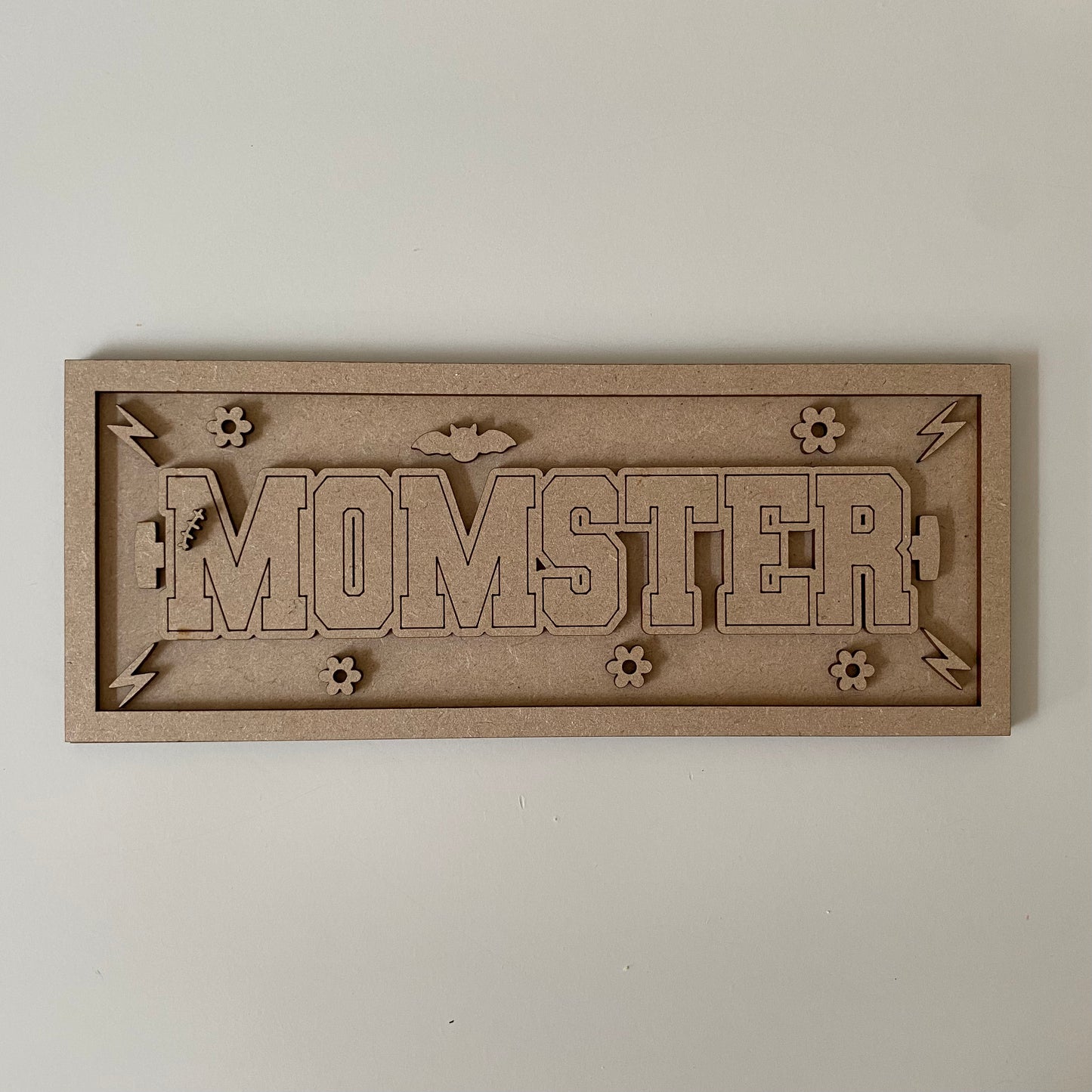 30cm Momster Rectangle Sign