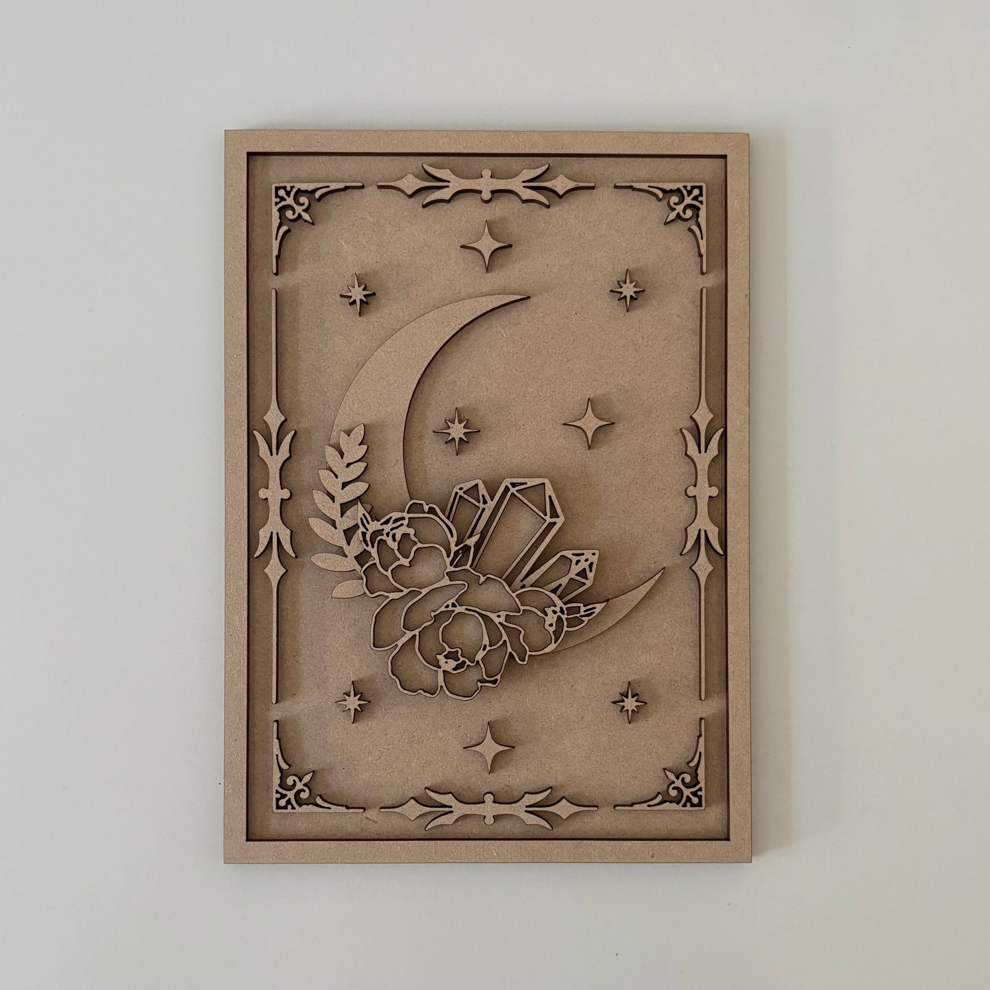 25cm Moon & Crystals Sign