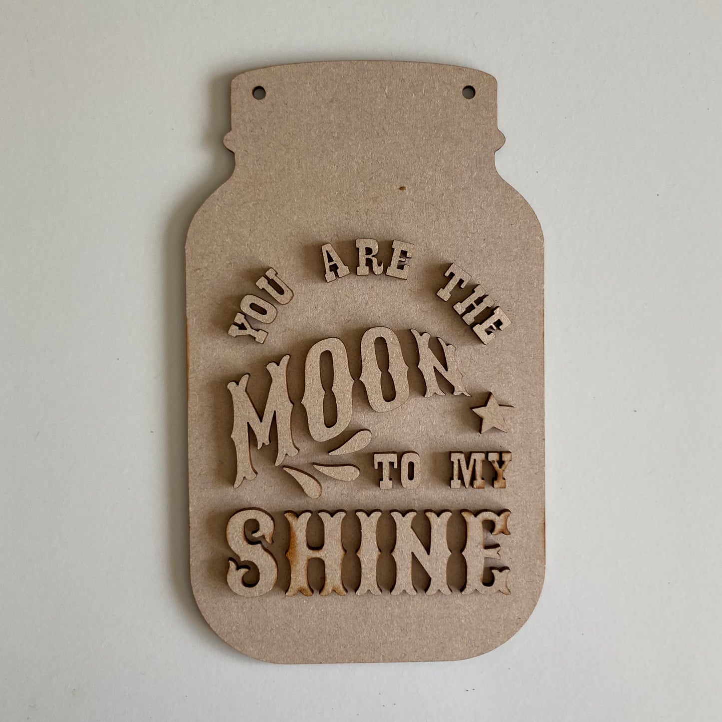 20cm Moonshine Mason Jar Hanging Sign