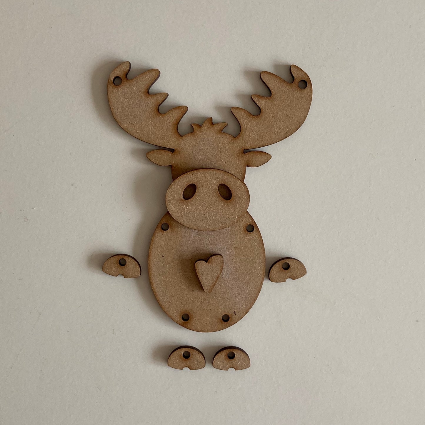 11.5cm Moose Dangly Decoration