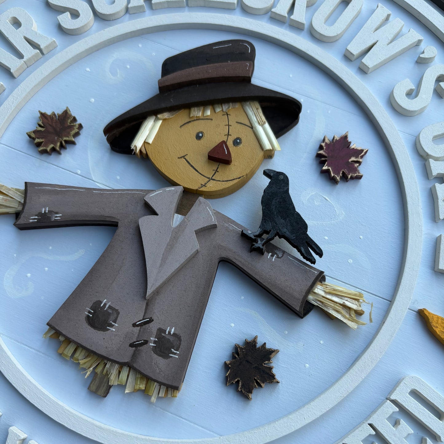 30cm Mr Scarecrow's Cafe Painted Sign