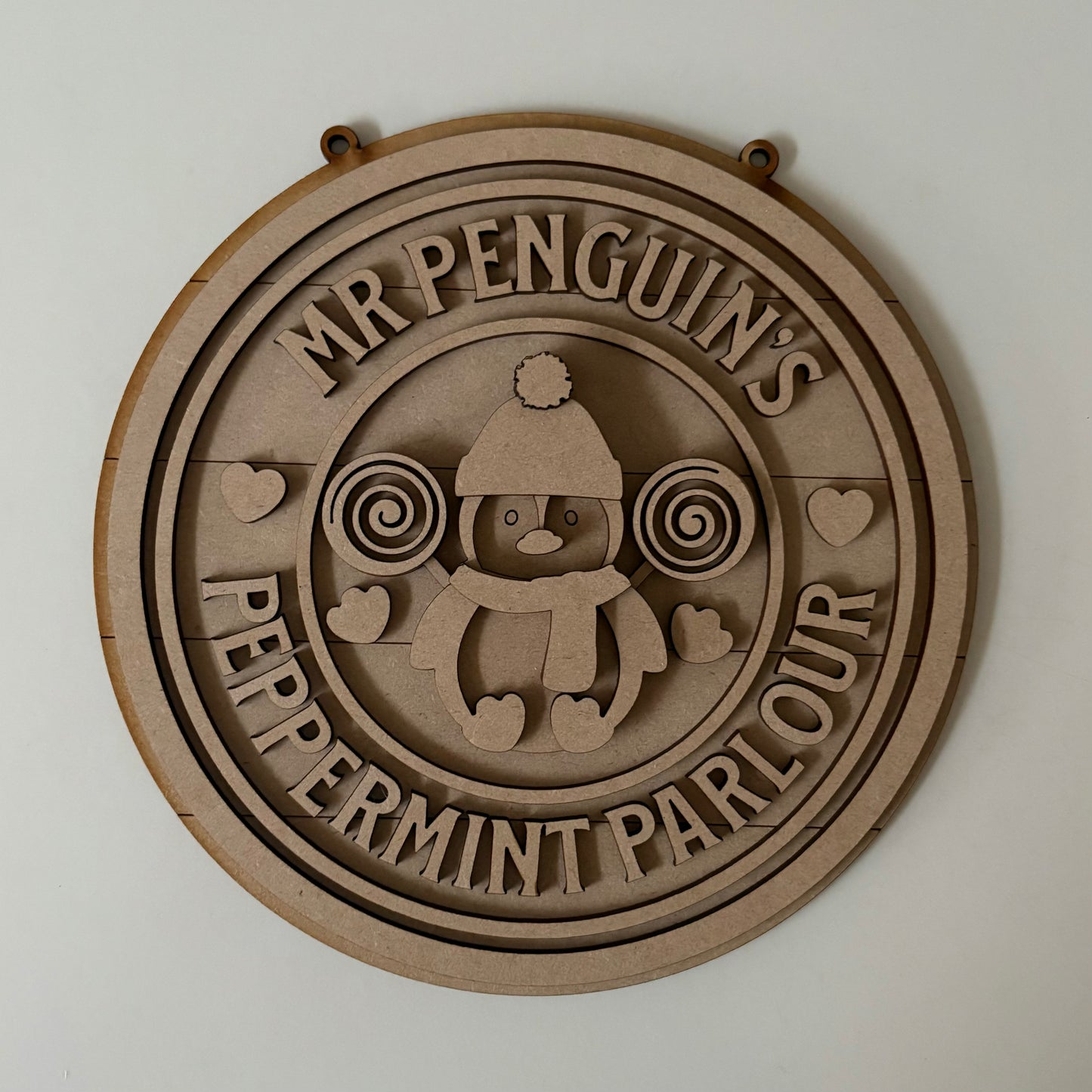 20cm Mr Penguin's Peppermint Parlour Sign