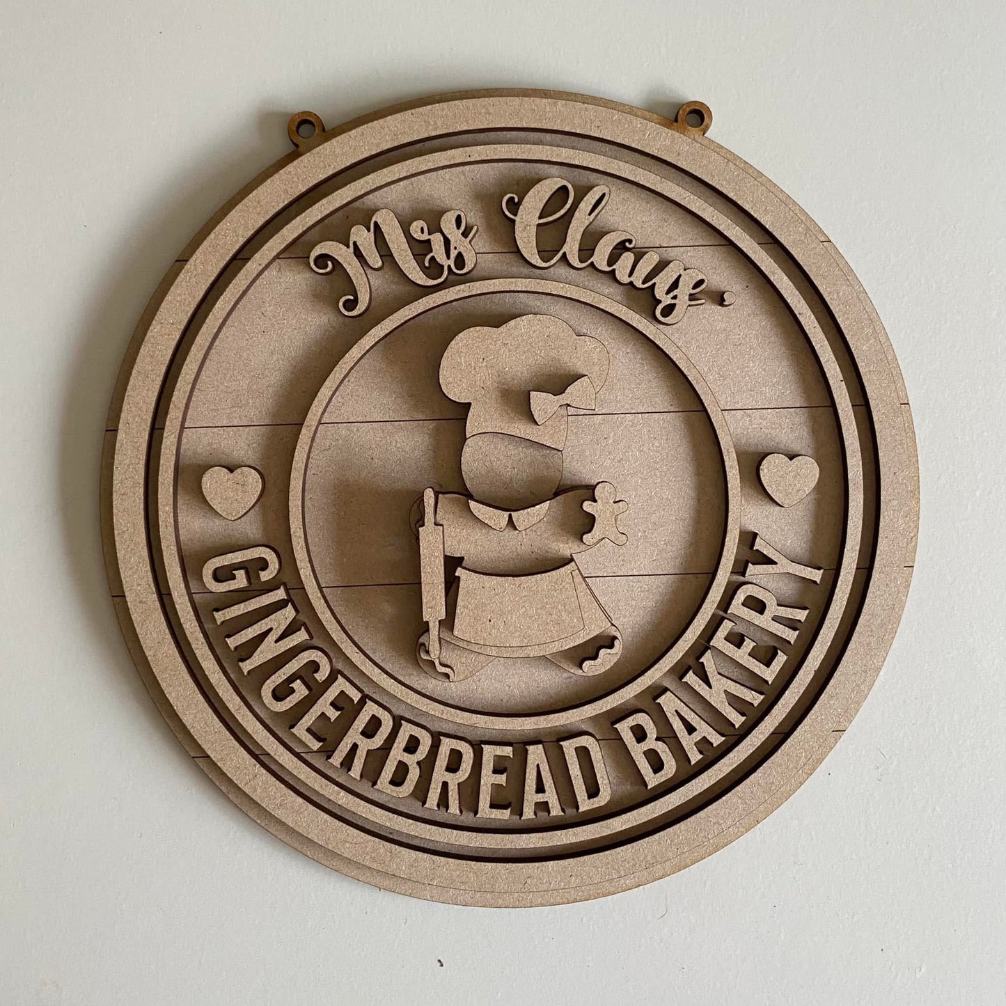 20cm Mrs Claus' Gingerbread Bakery Sign