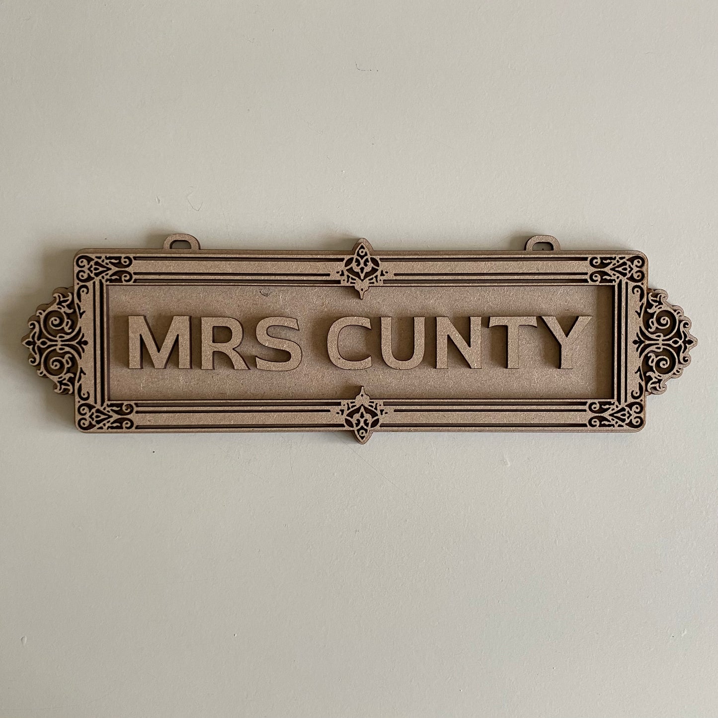 30cm Mrs Cunty Sign