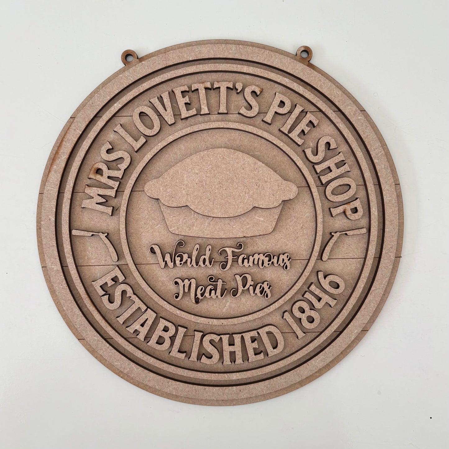 20cm Mrs Lovett's Pie Shop Sign