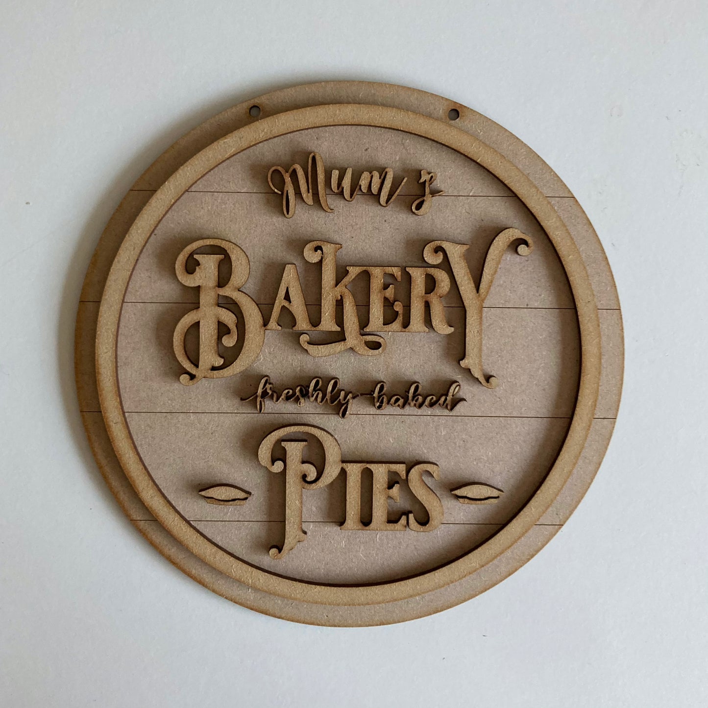 20cm Mum's Bakery Pies Sign