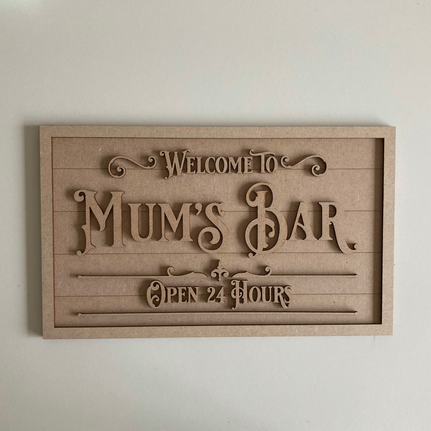 30cm Mum's Bar Sign