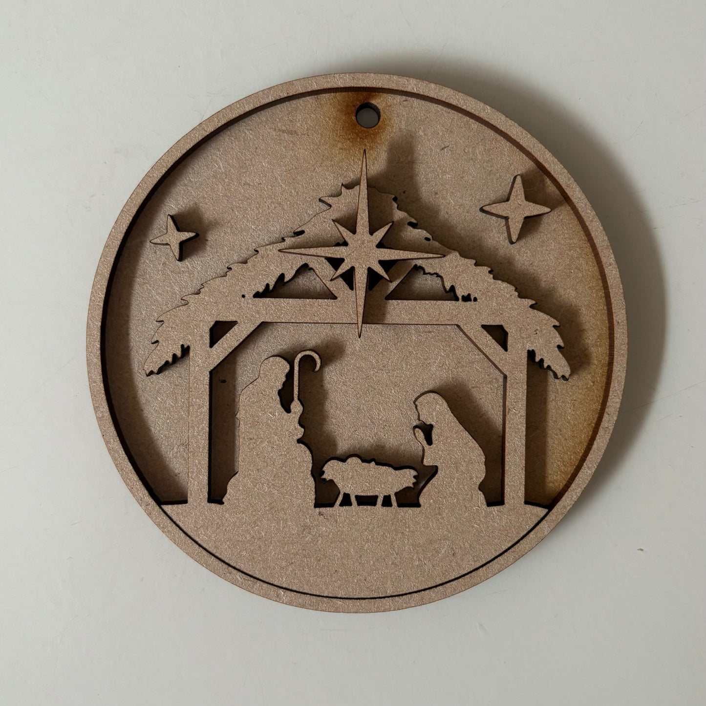 10cm Nativity Round Bauble